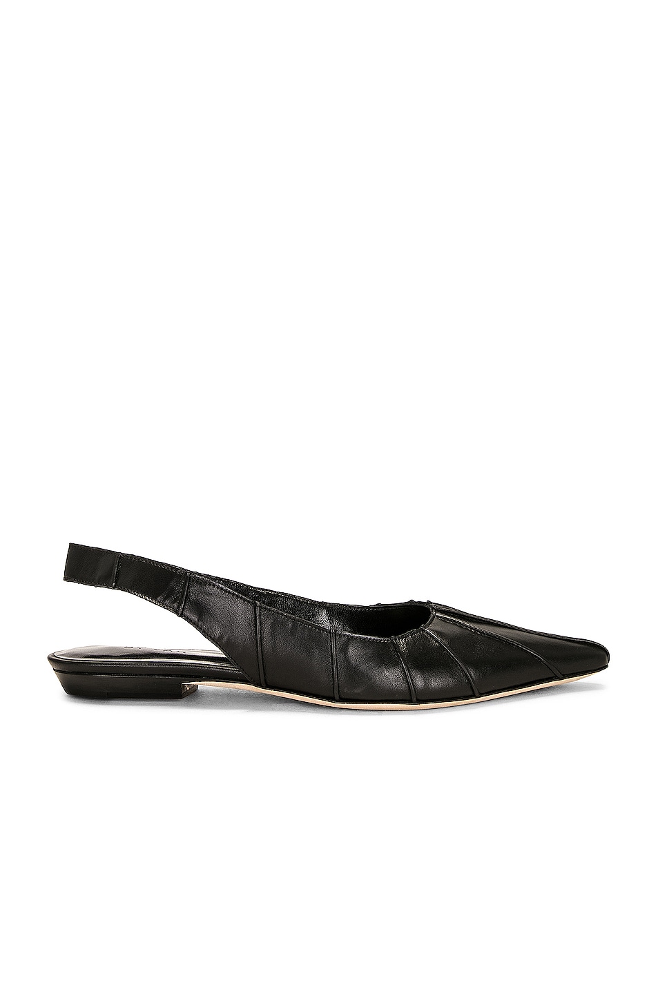 Image 1 of BY FAR Cyd Nappa Leather Flat in Black