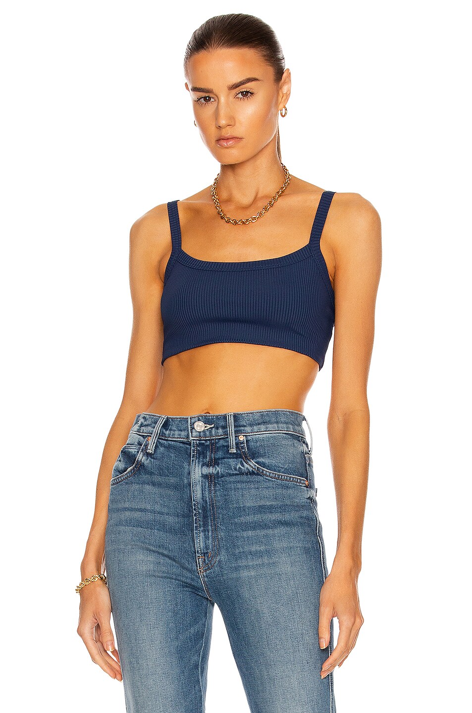 Image 1 of YEAR OF OURS Ribbed 2.0 Bralette in Navy