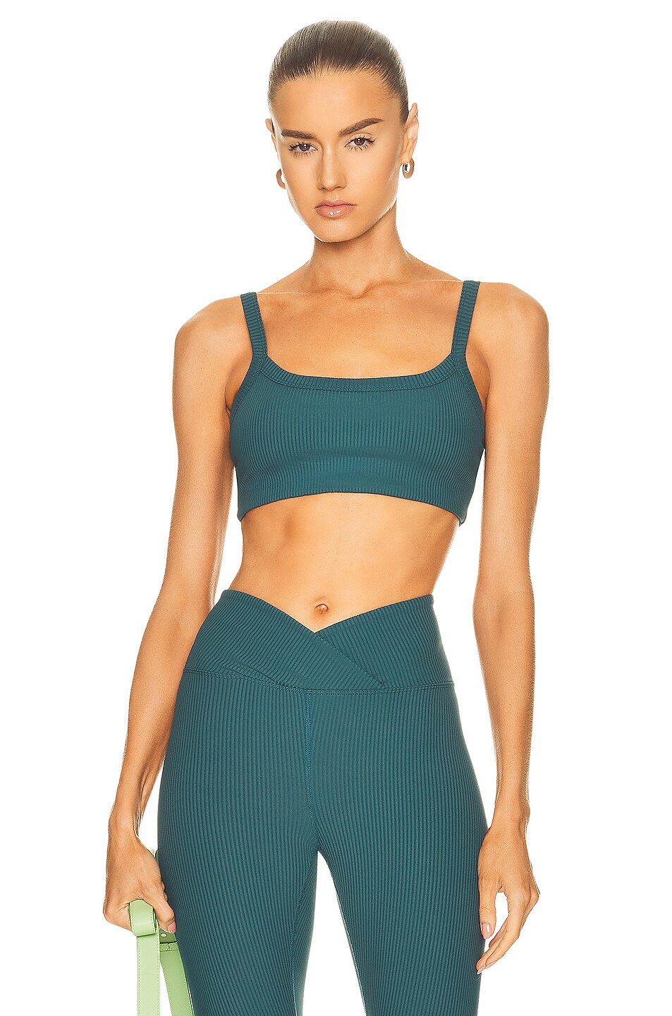 Image 1 of YEAR OF OURS Ribbed Bralette 2.0 in Deep Teal