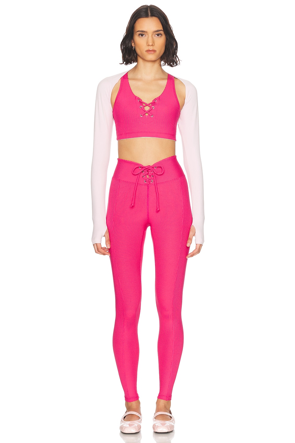 Ribbed Football Sports Bra - Thumbnail 4
