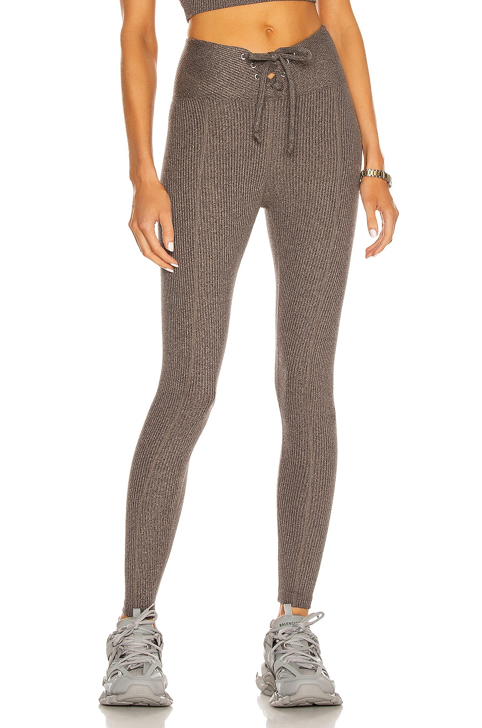 Image 1 of YEAR OF OURS Ribbed Football Legging in Heather Grey
