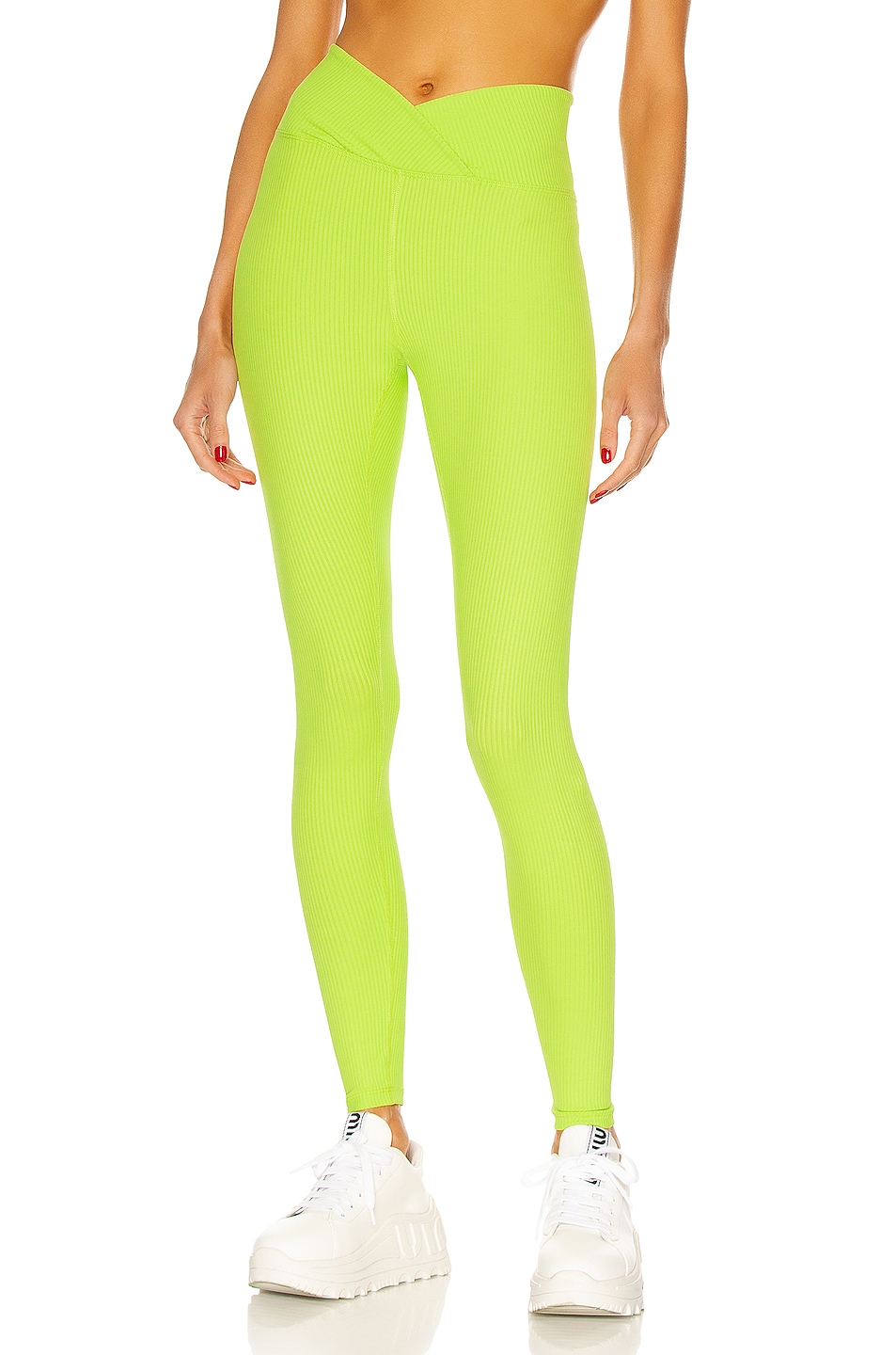 Image 1 of YEAR OF OURS Ribbed Veronica Legging in Lime