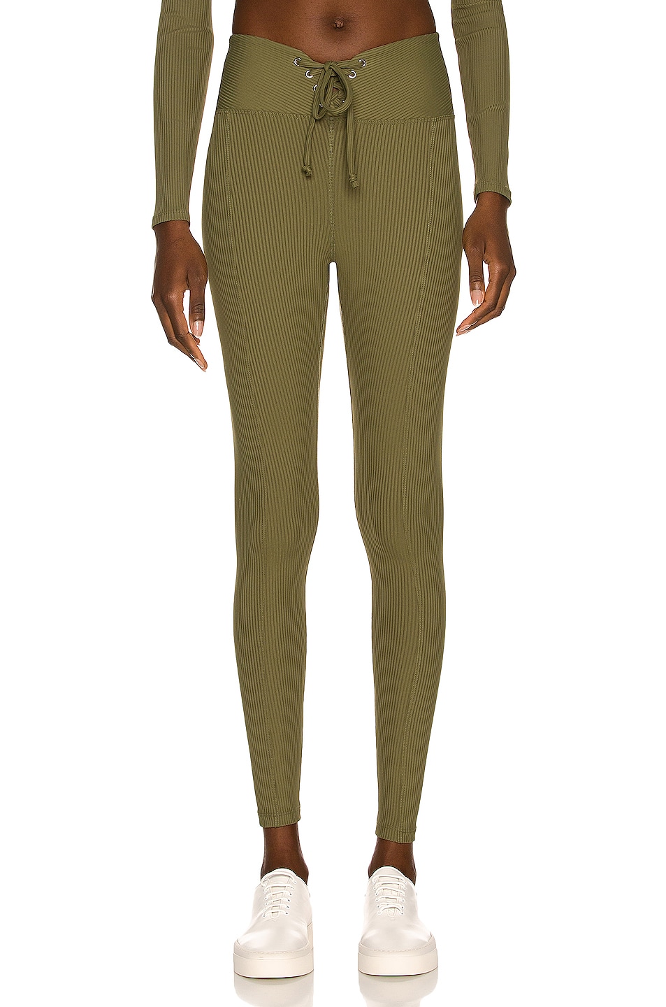 Image 1 of YEAR OF OURS Ribbed Football Legging in Olive