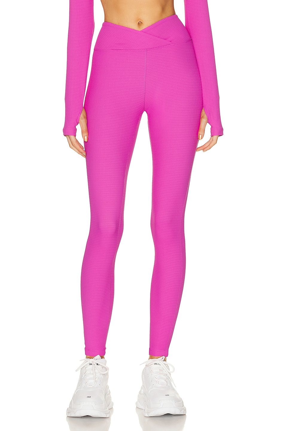 Image 1 of YEAR OF OURS Thermal Veronica Legging in Rose Violet