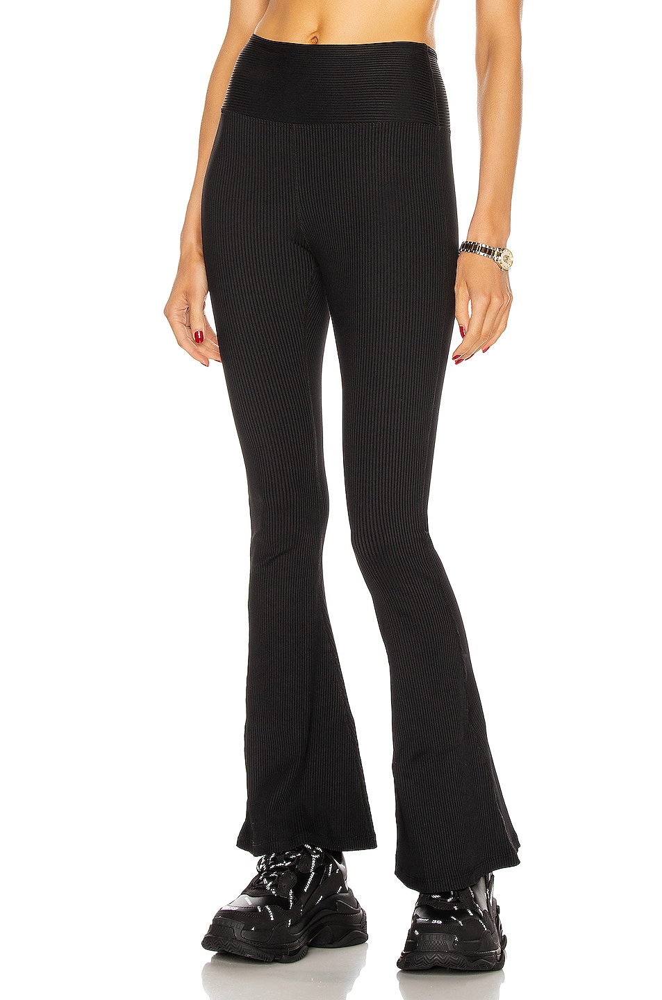 Image 1 of YEAR OF OURS Ribbed Flare Legging in Black