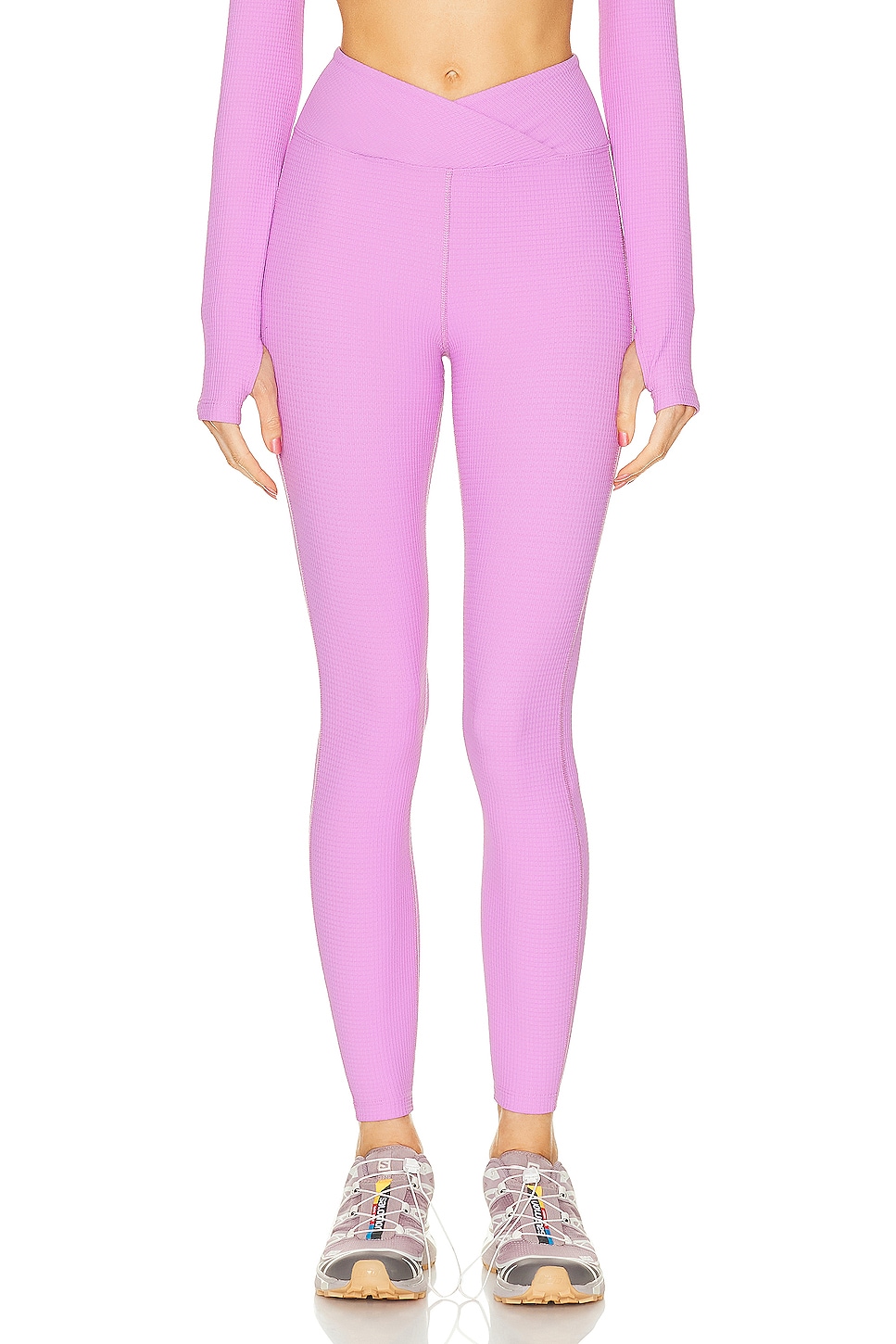 Image 1 of YEAR OF OURS Thermal Veronica Legging in Mauve