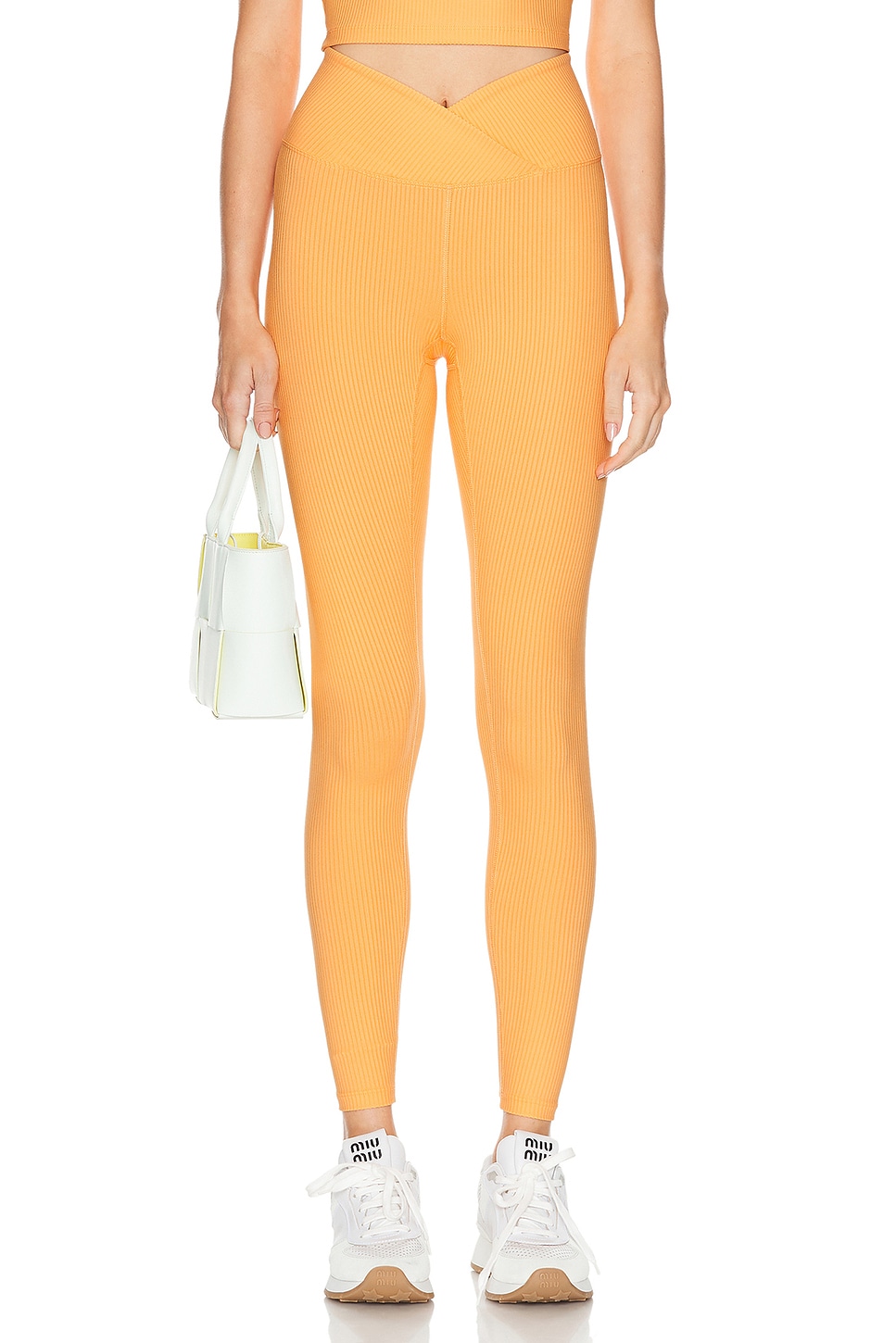 Image 1 of YEAR OF OURS Ribbed Veronica Legging in Apricot Crush