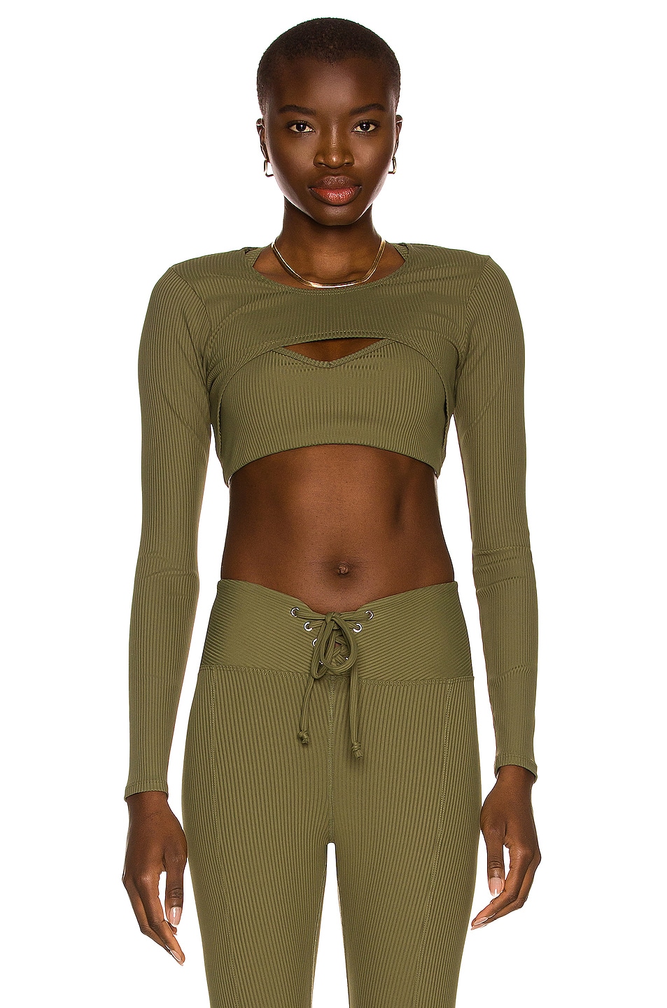 Image 1 of YEAR OF OURS Active Shrug in Olive