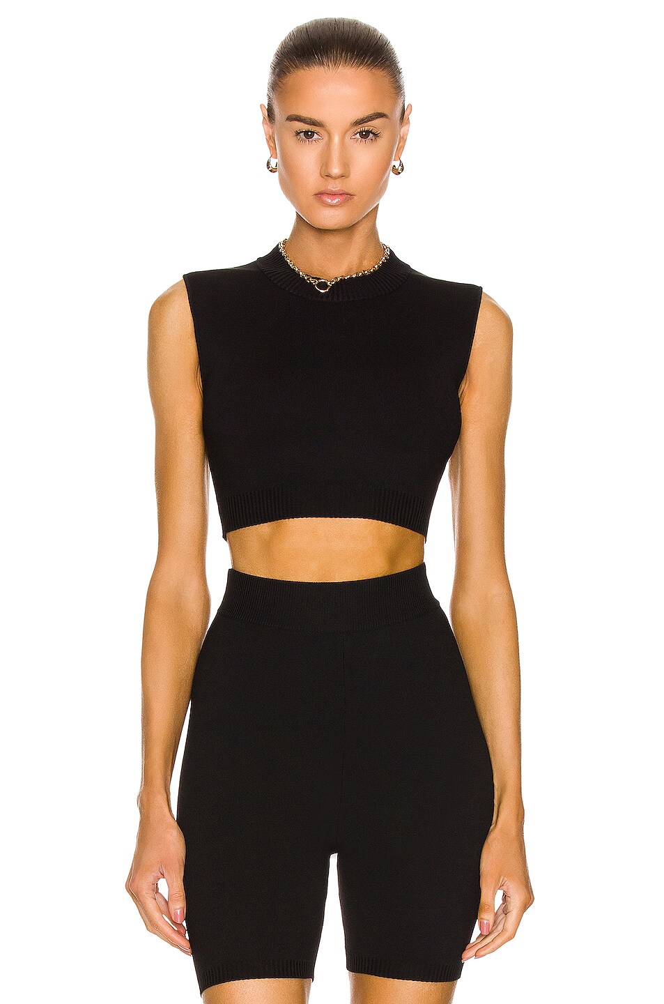 Image 1 of YEAR OF OURS Fairfax Crop Top in Black