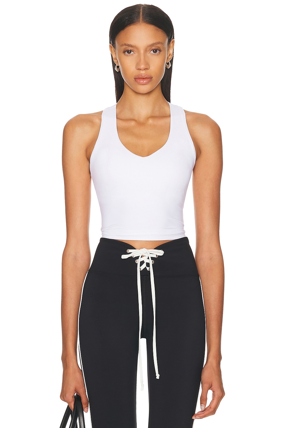 Slope Tank Top in White