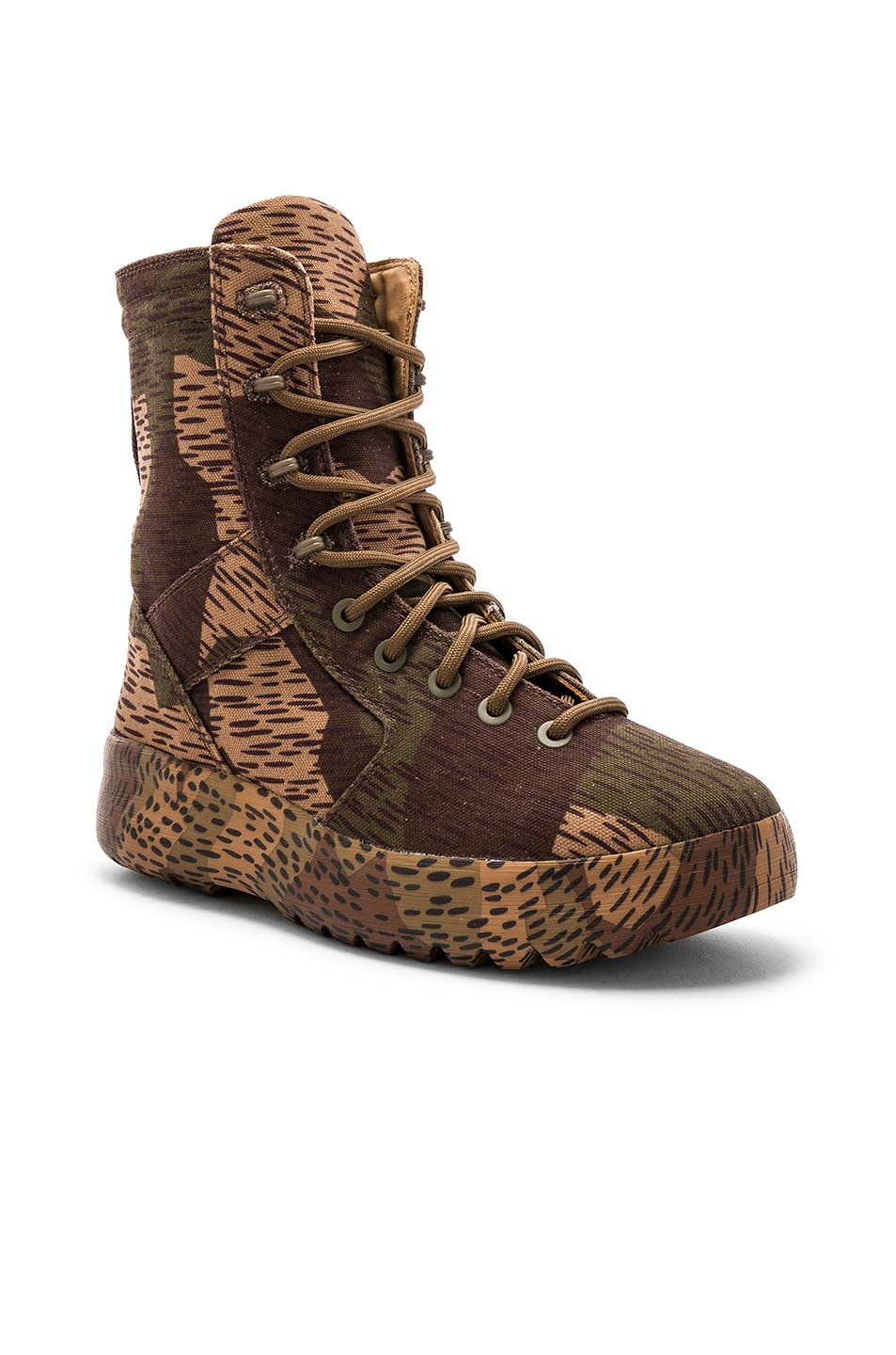 Image 1 of YEEZY Washed Canvas Military Boots in Splinter Camo