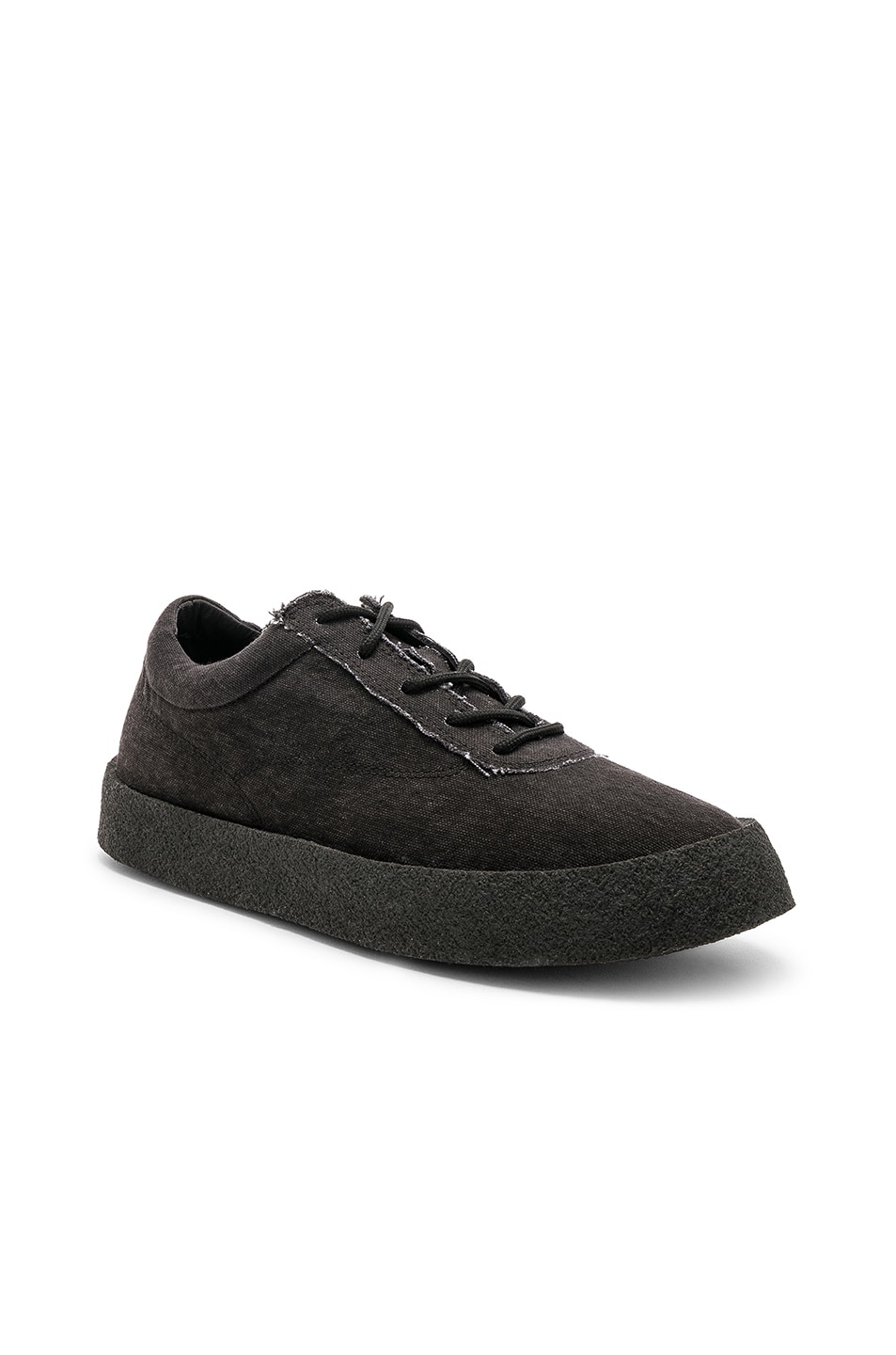 Image 1 of YEEZY Washed Canvas Crepe Sneakers in Graphite