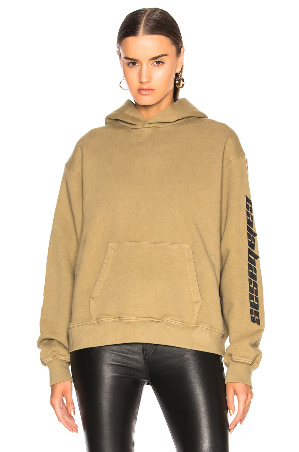 Image 1 of YEEZY Calabasas Embroidered French Terry Hoodie in Trench