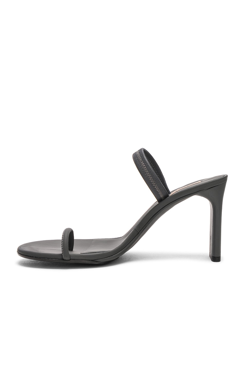 YEEZY Season 7 Rubberized Leather Minimal Sandals in Graphite | FWRD