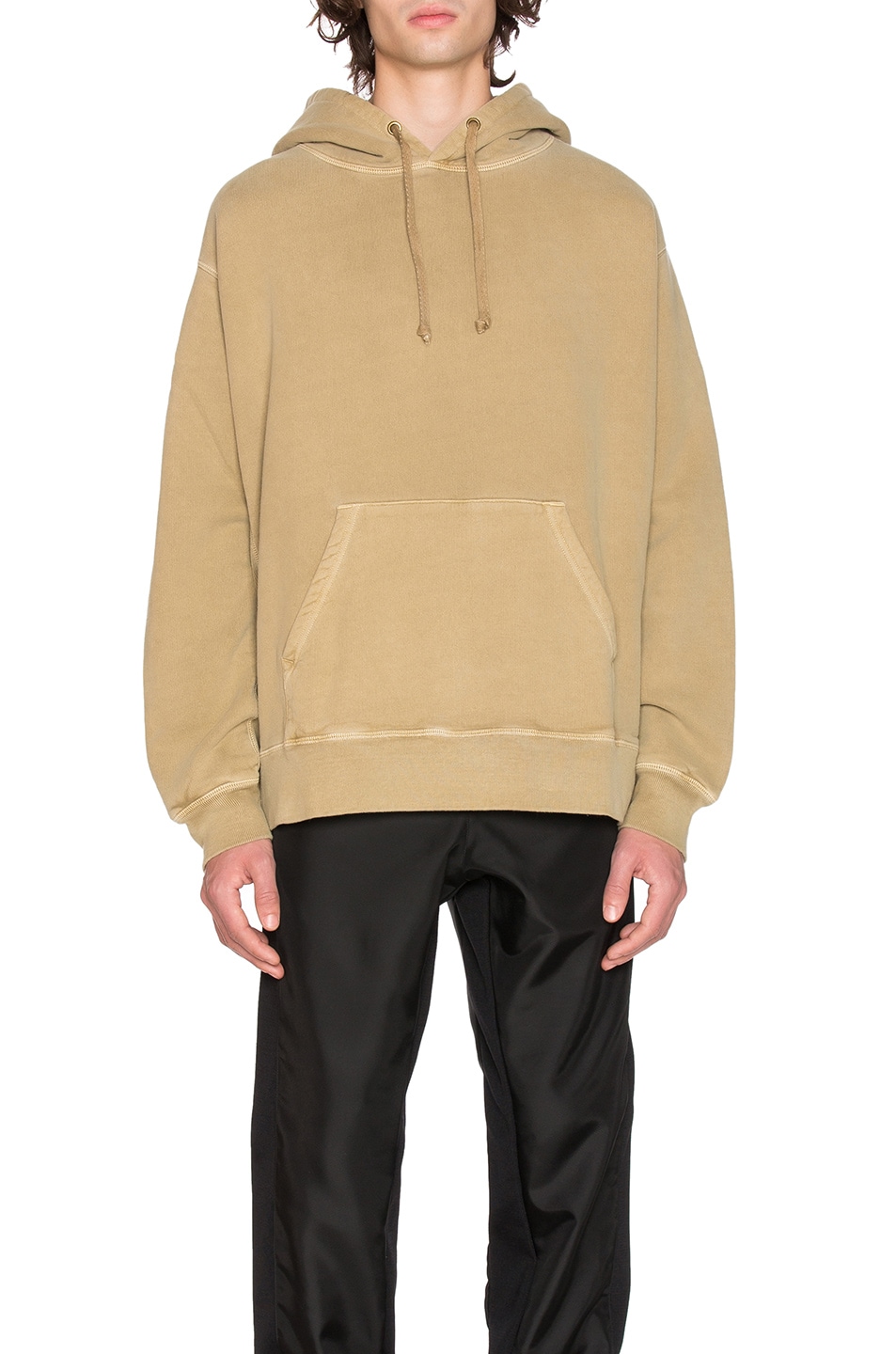 Image 1 of YEEZY Season 3 Relaxed Fit Hoodie in Military Dust