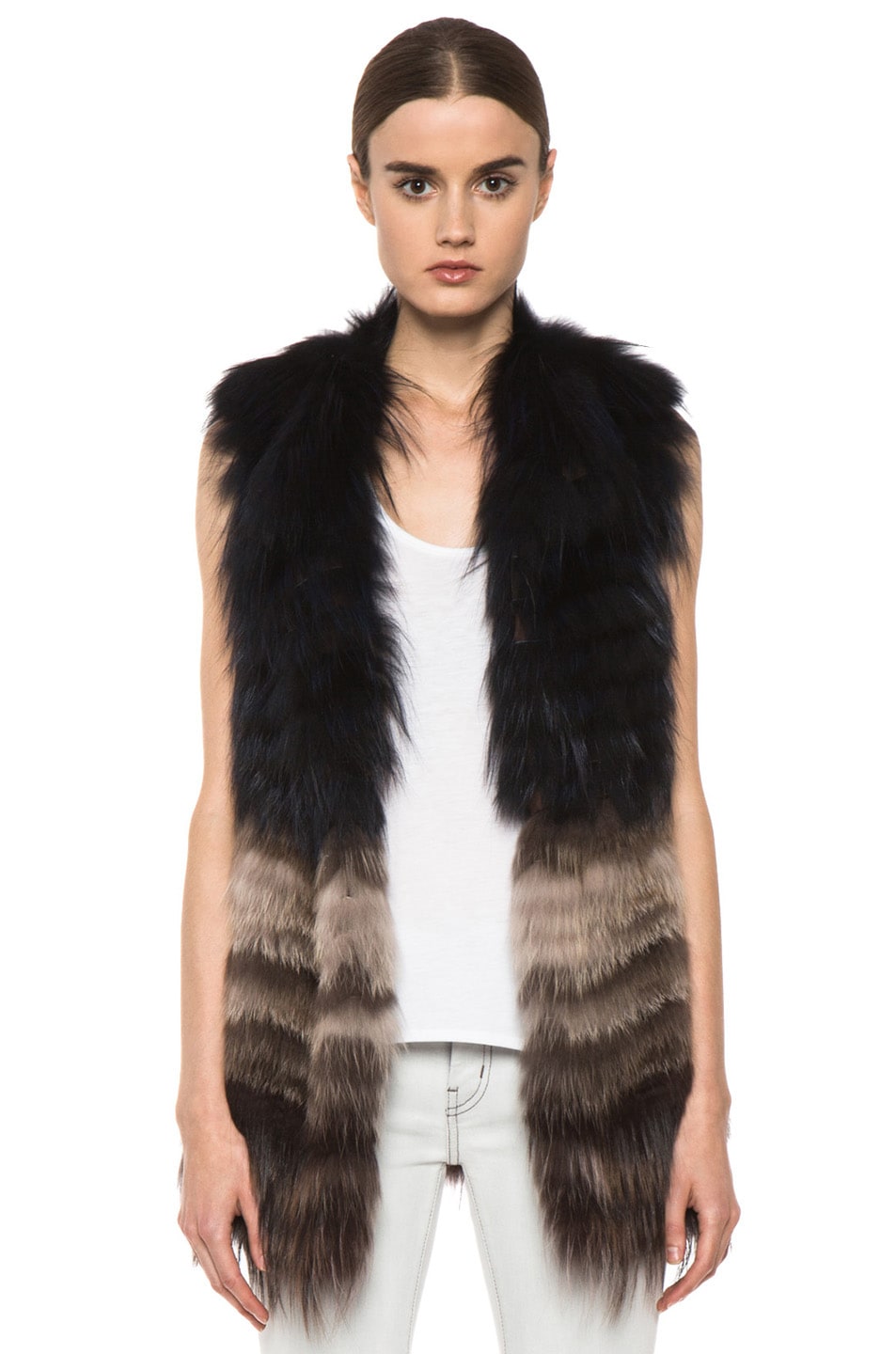 Image 1 of Yigal Azrouel Fur Vest in Night