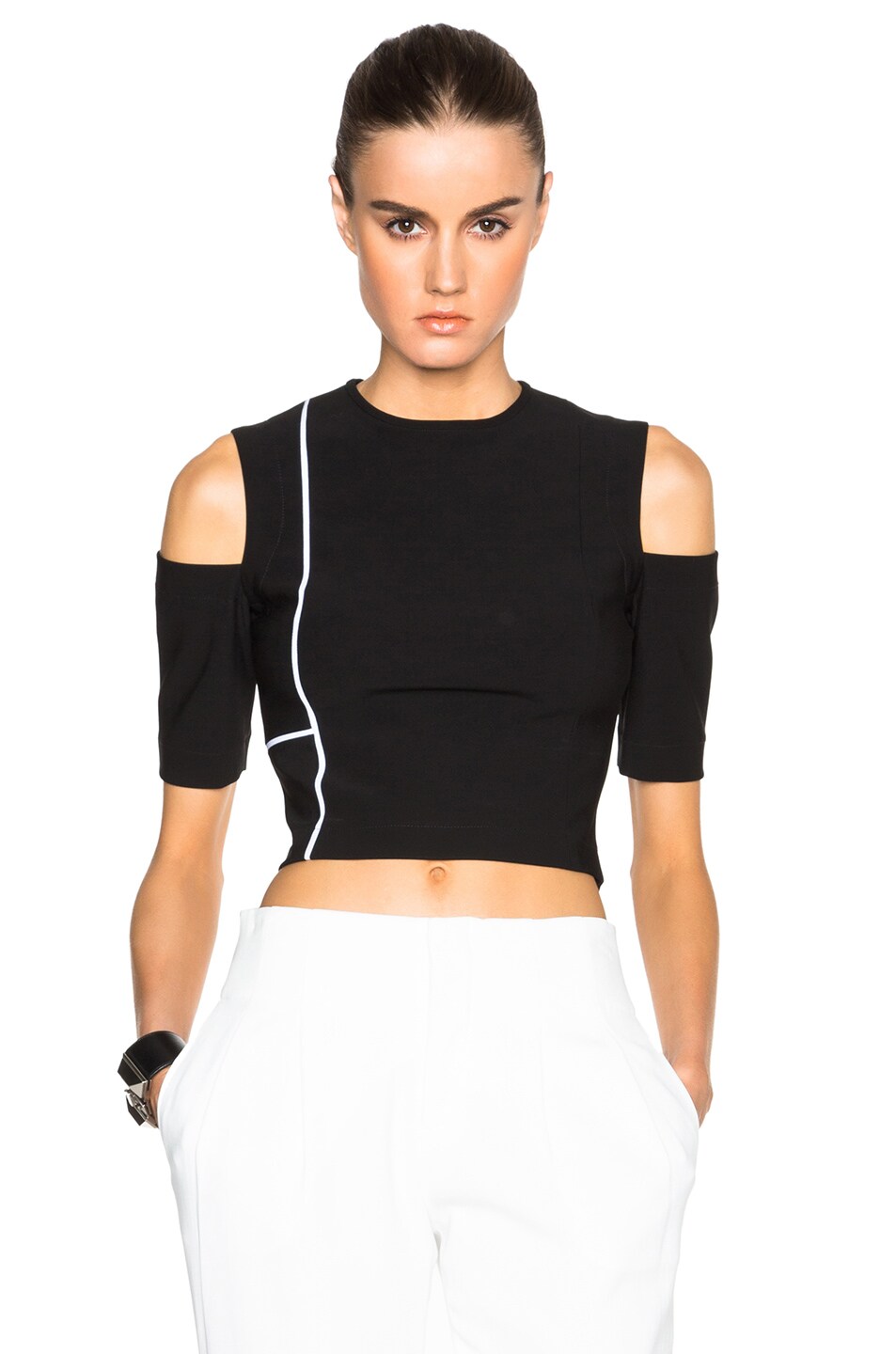 Image 1 of Yigal Azrouel Grid Insert Top in Jet Multi