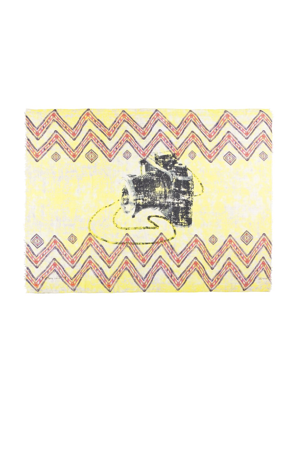Image 1 of Yigal Azrouel Camera Printed Scarf in Sunrise