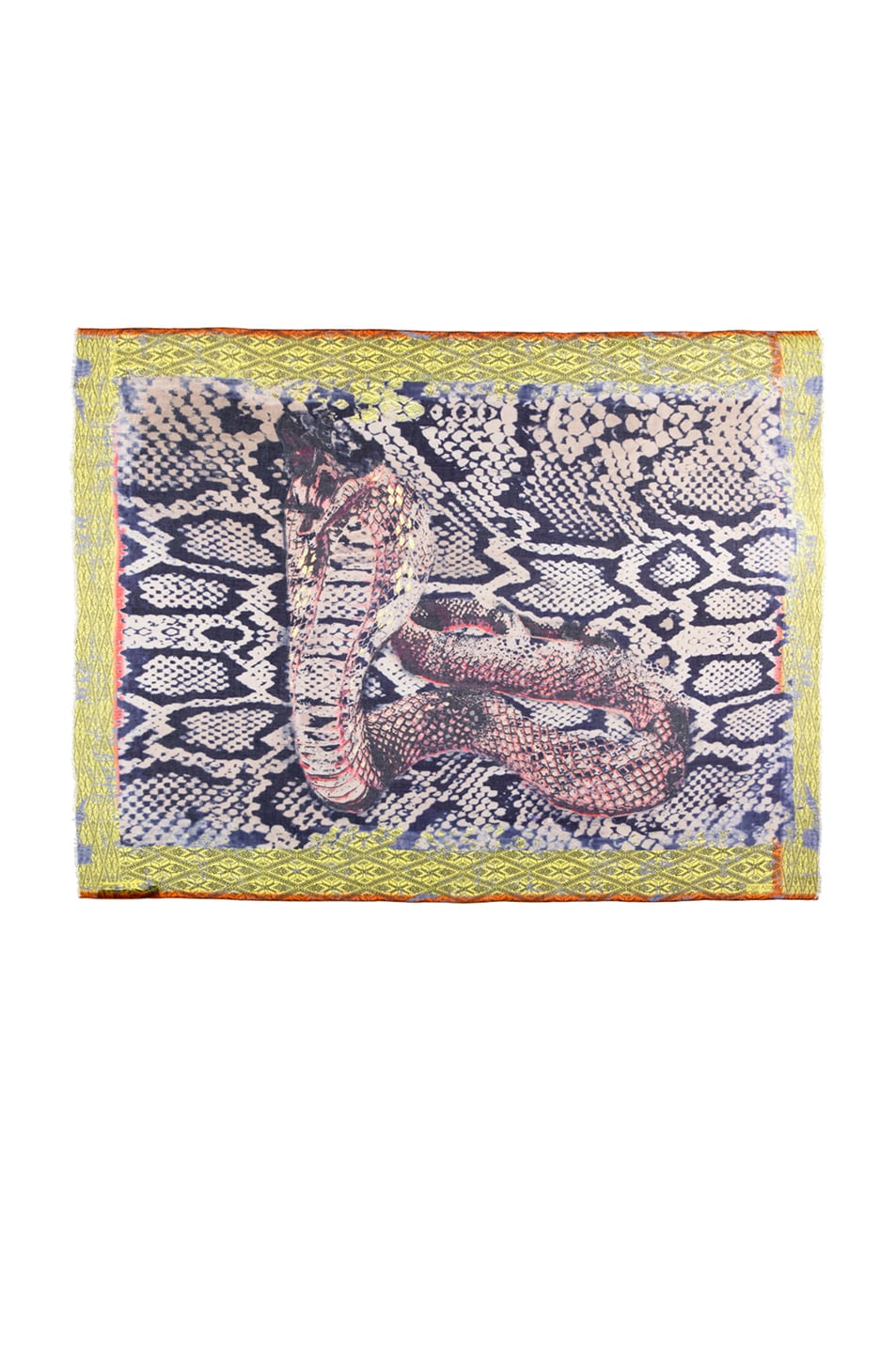 Image 1 of Yigal Azrouel Snake Printed Scarf in Night Multi