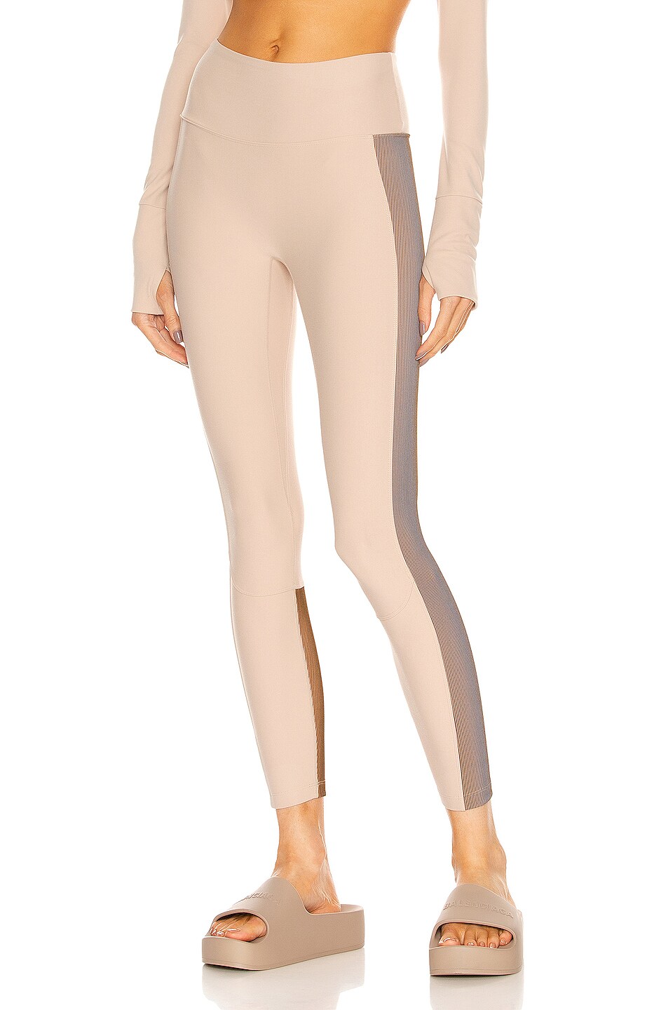 Image 1 of Nylora Levee Leggings in Oat & Iridescent Olive Brown