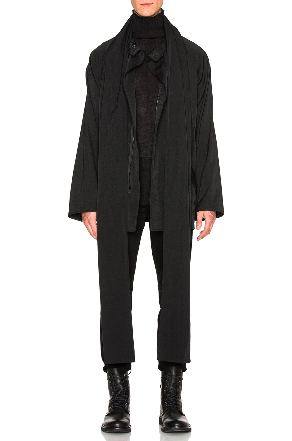Image 1 of Yohji Yamamoto Stole Gabardine Jacket in Black