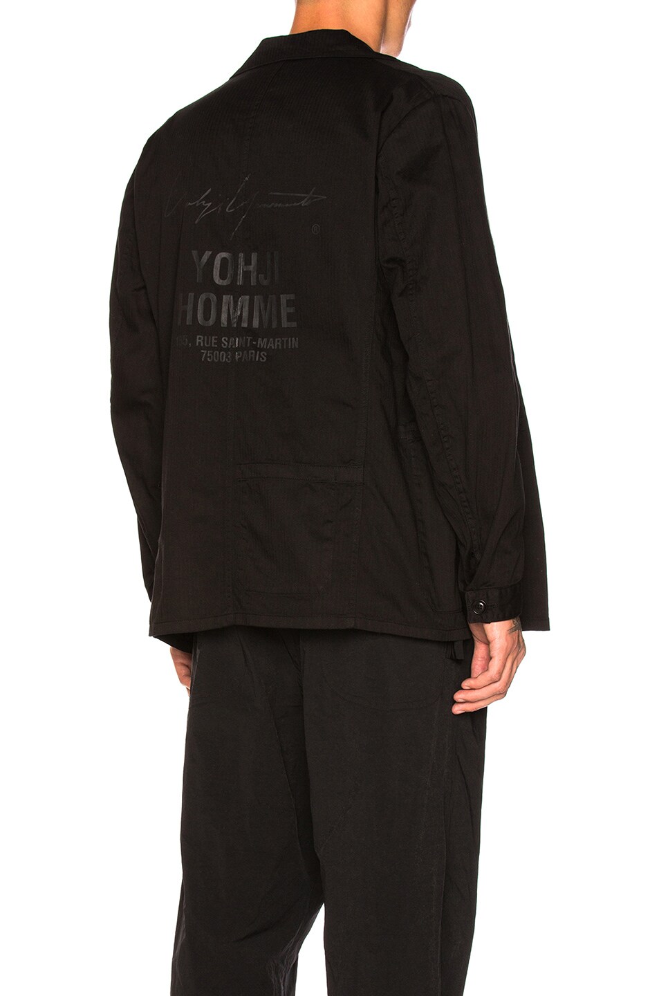 Image 1 of Yohji Yamamoto Work Shirt Jacket in Black