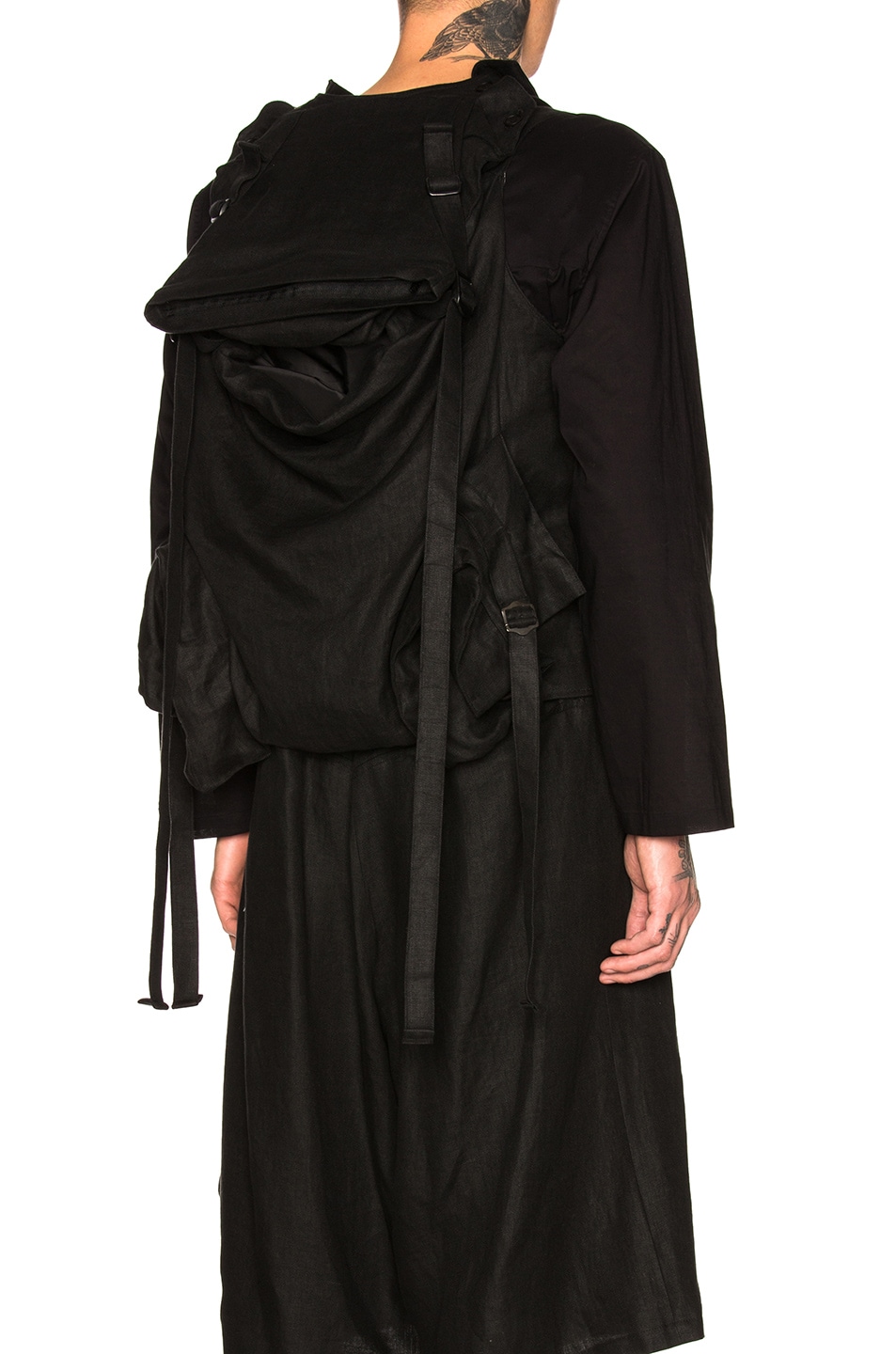 Image 1 of Yohji Yamamoto Bag Peak Vest in Black