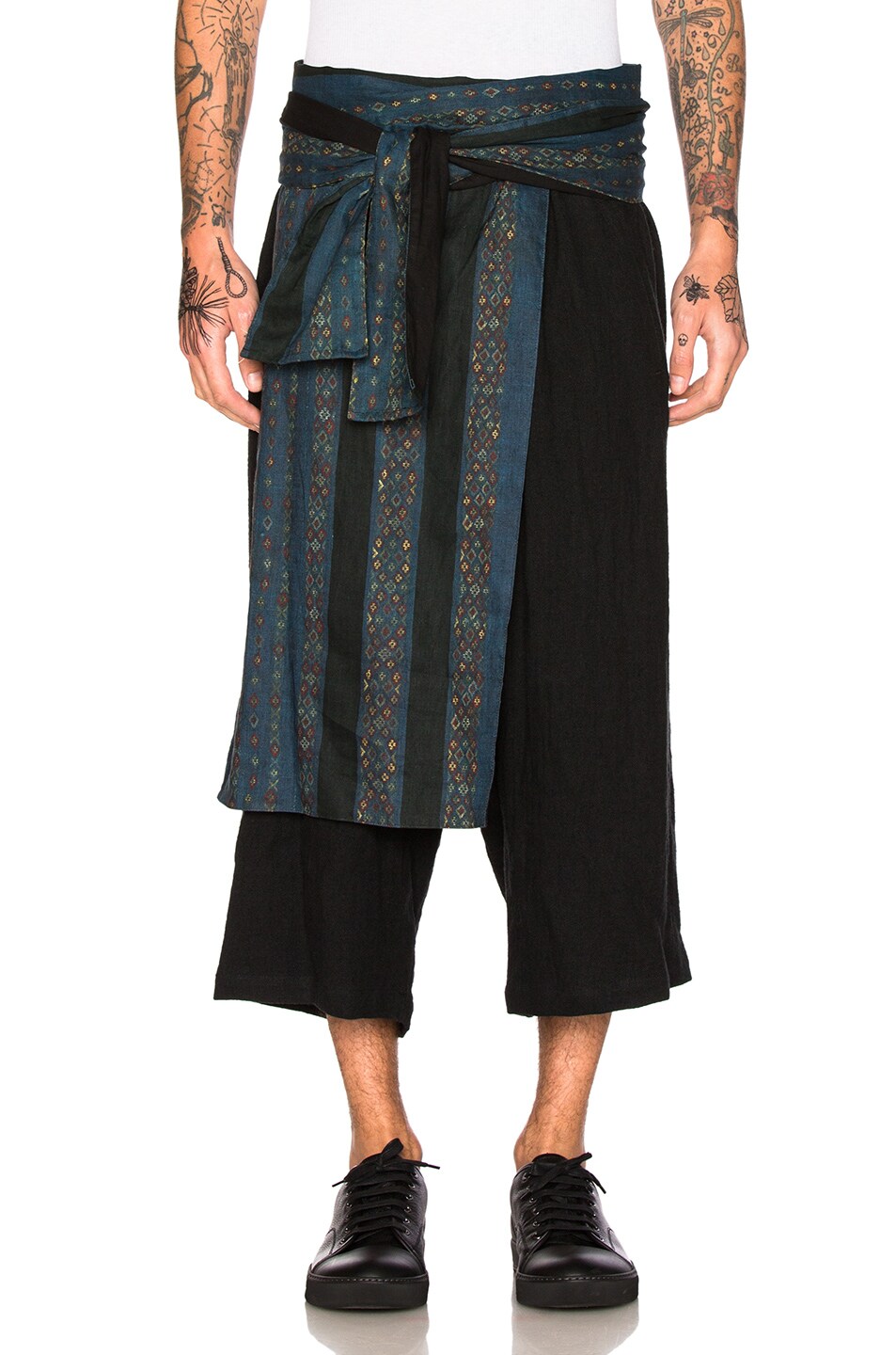 Image 1 of Yohji Yamamoto Waist Cloth Trousers in Black