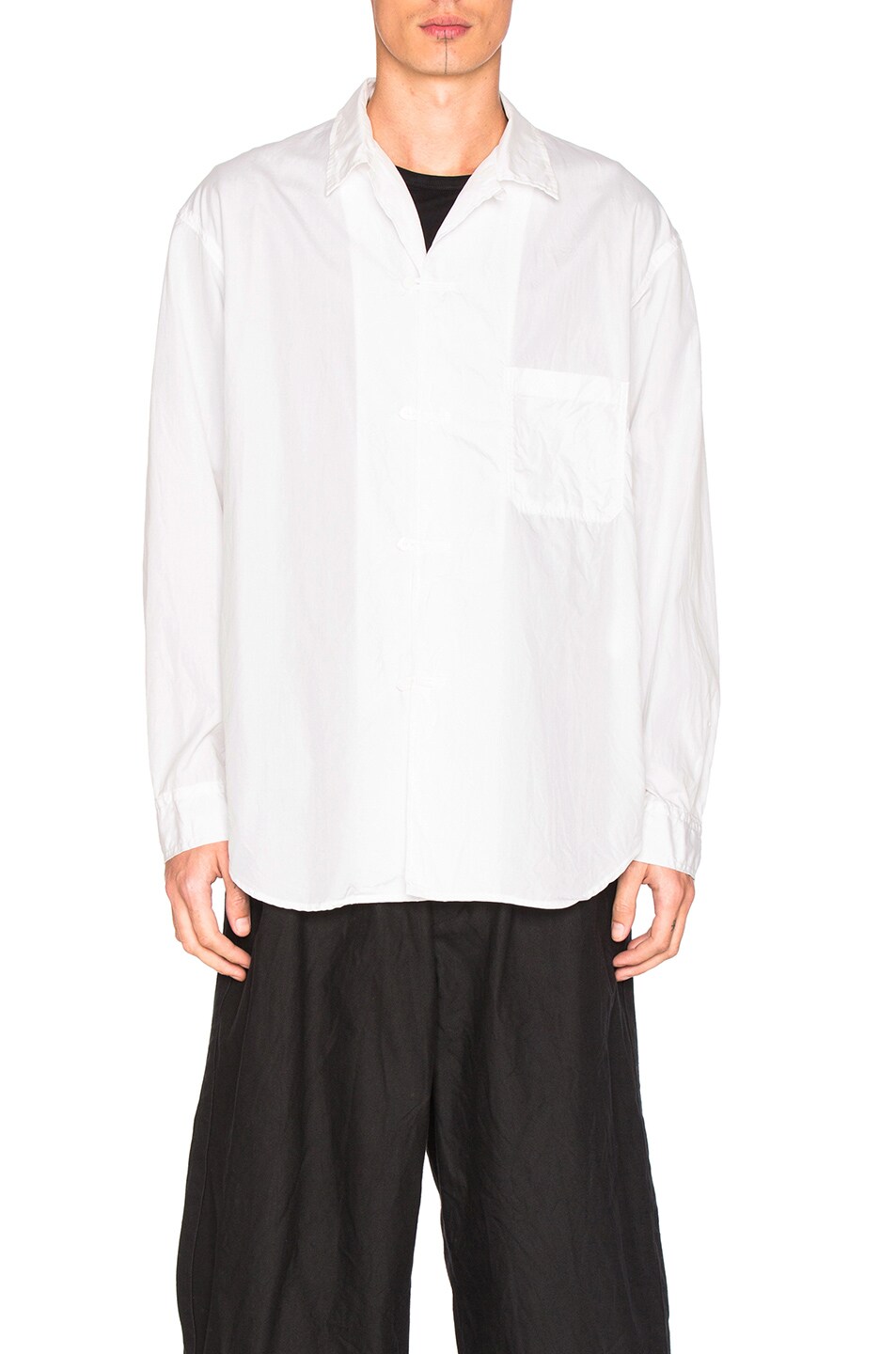 Image 1 of Yohji Yamamoto Y Loop Chain Stitch Shirt in White