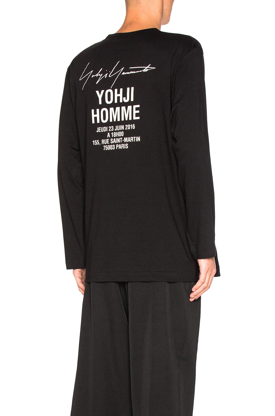 Image 1 of Yohji Yamamoto Staff Tee in Black