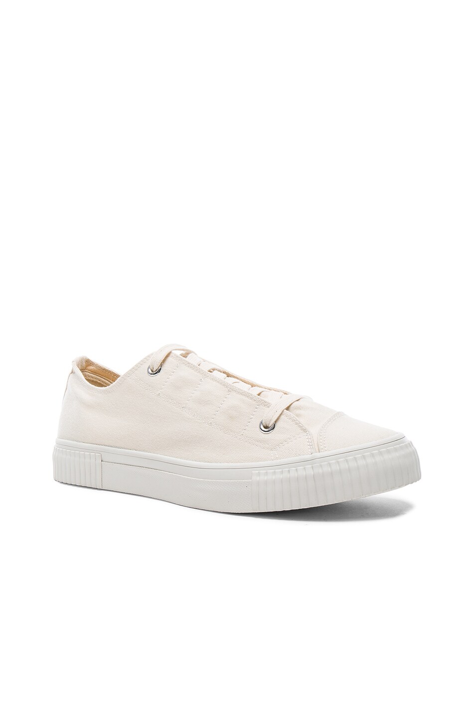 Image 1 of Yohji Yamamoto Canvas Fly Lowcut Sneakers in Ivory