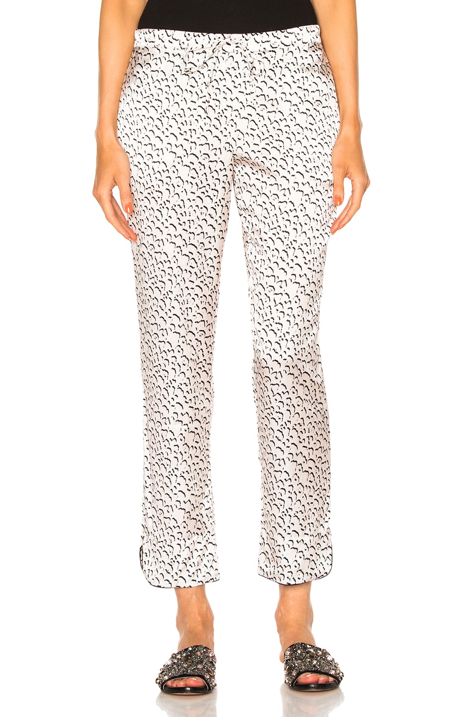 Image 1 of YOLKE Leopard Tapered Pant in Macaroon