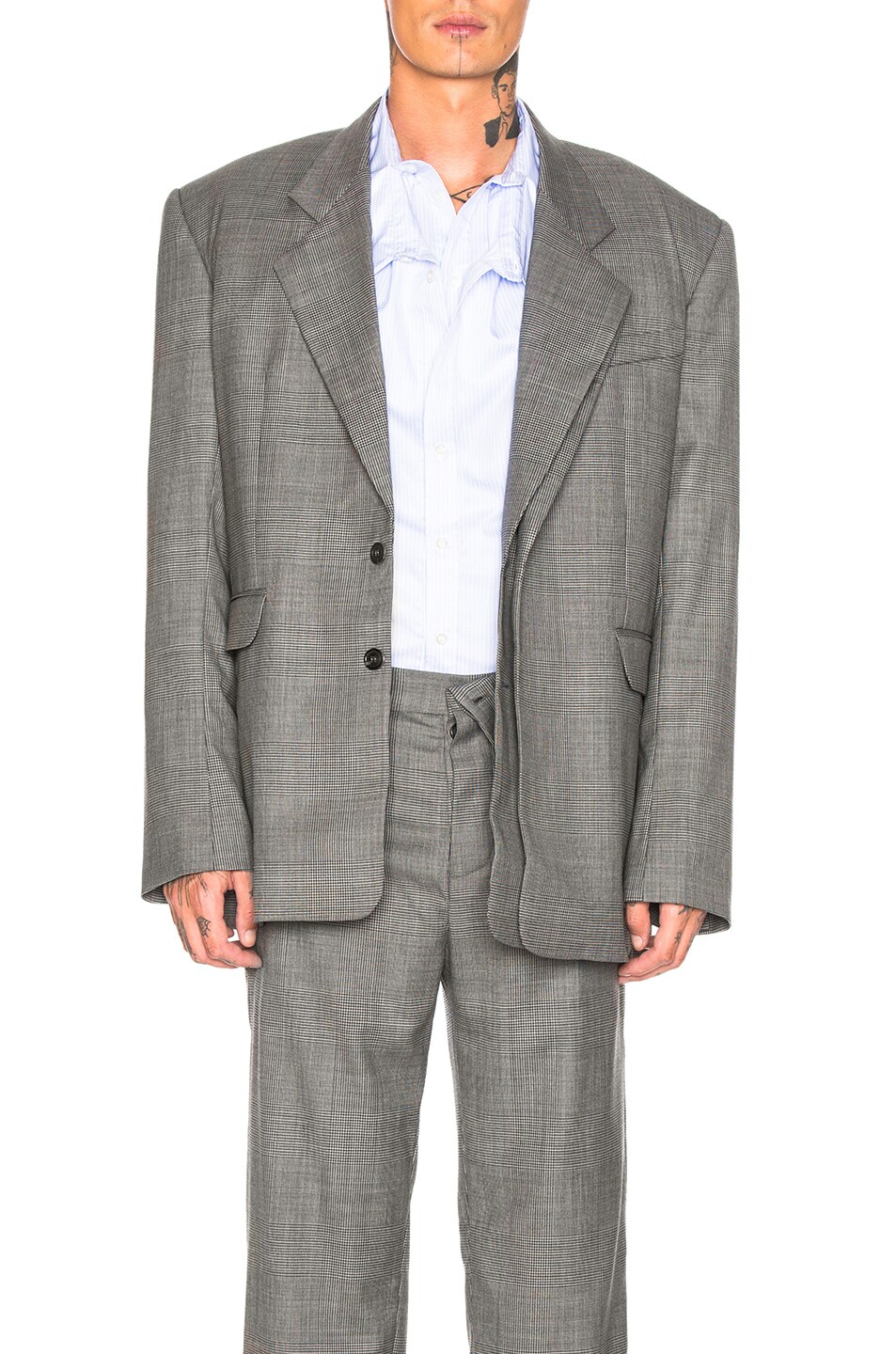 Image 1 of Y/Project Double Paneled Blazer in Grey