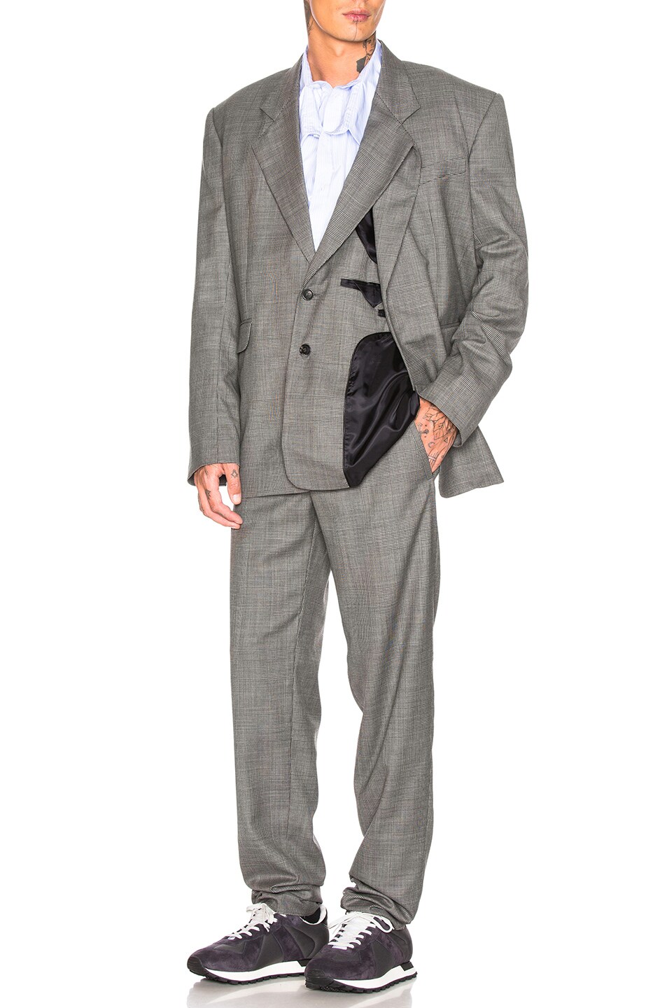 Image 1 of Y/Project Double Paneled Blazer in Grey