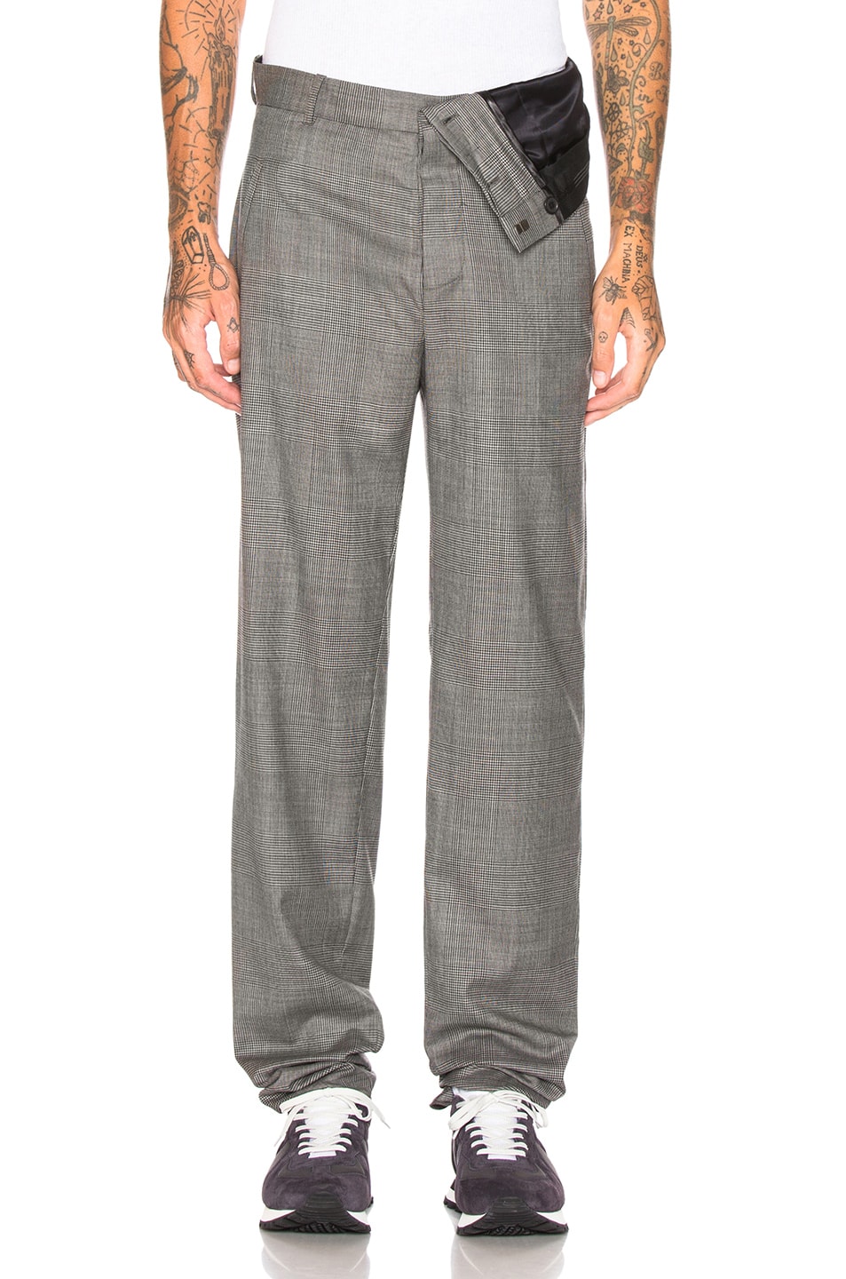 Image 1 of Y/Project Asymmetric Waist Trouser in Grey