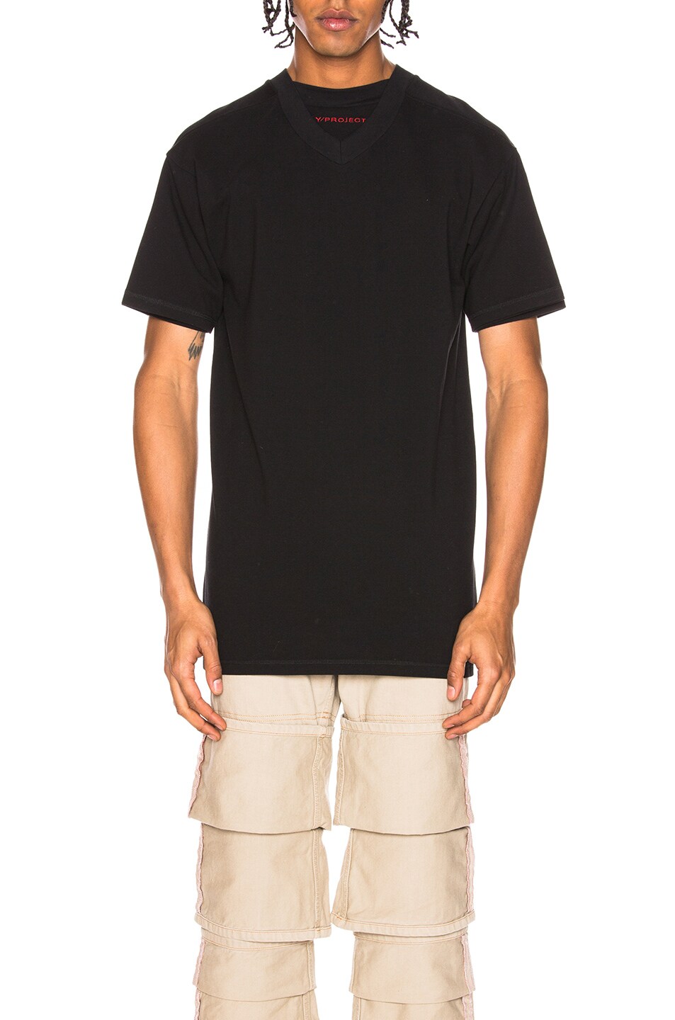 Image 1 of Y/Project Double Tee in Black