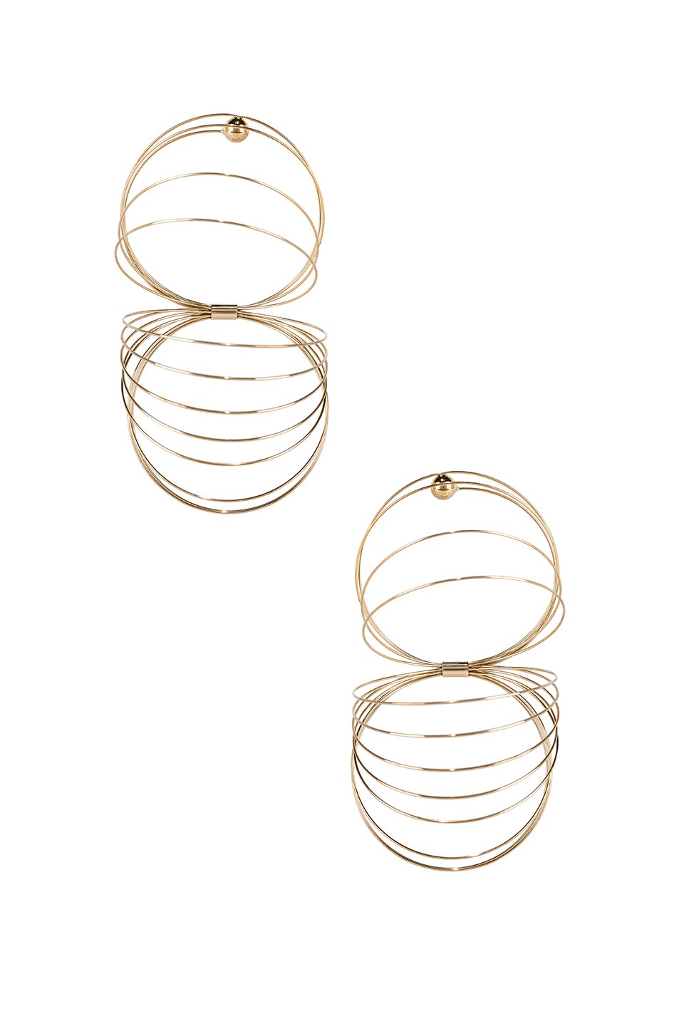 Image 1 of Y/Project Gold Slinky Earrings in Gold