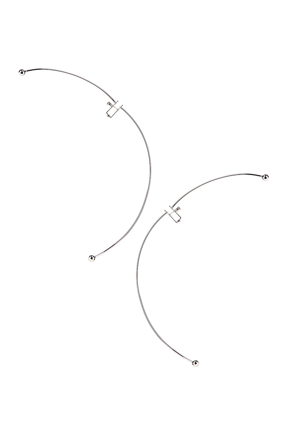Image 1 of Y/Project Semi Hoop Earring in Silver
