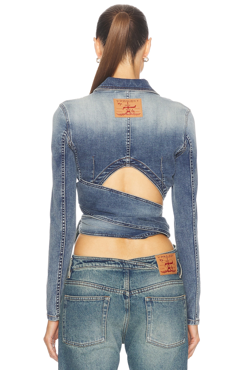 Y/Project twisted lapel biker jacket | Smart Closet