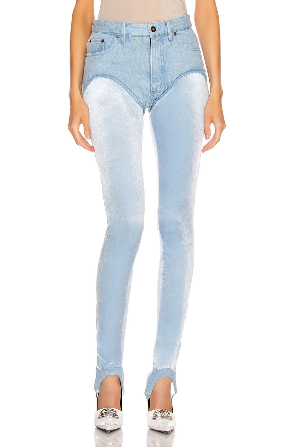 Image 1 of Y/Project Stirrup Short Pant in Ice Blue