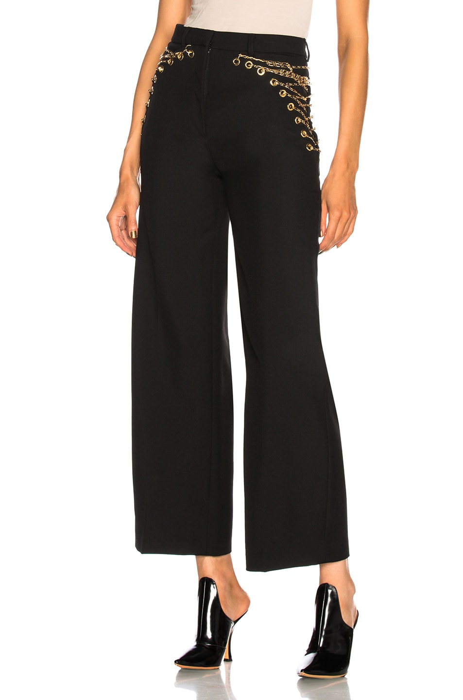 Image 1 of Y/Project Cropped Pant in Black
