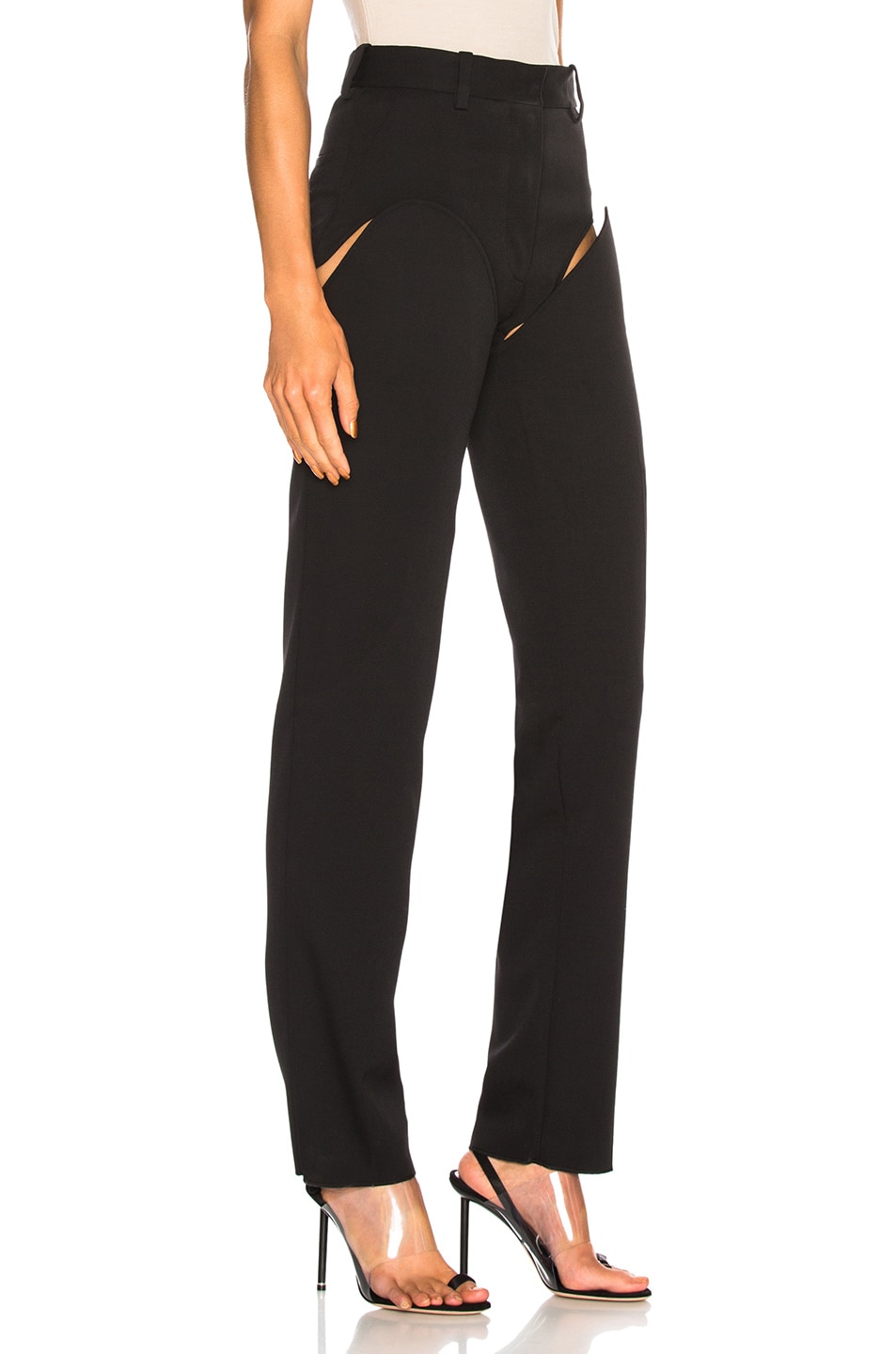 Image 1 of Y/Project Front Cut Tailored Pant in Black