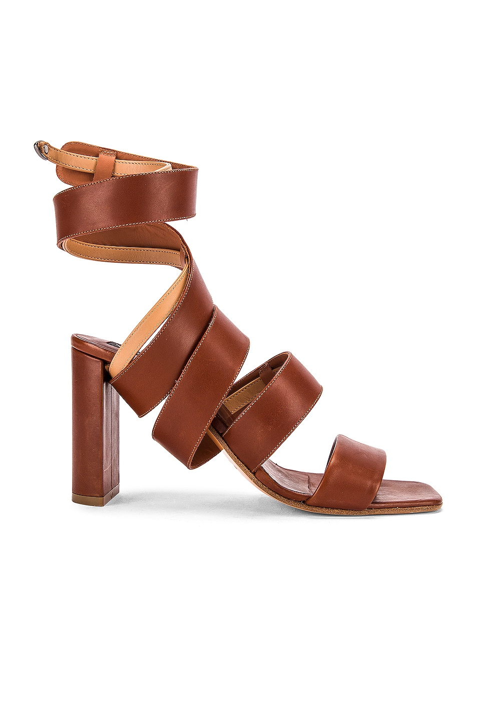 Image 1 of Y/Project Spiral Sandal in Cognac
