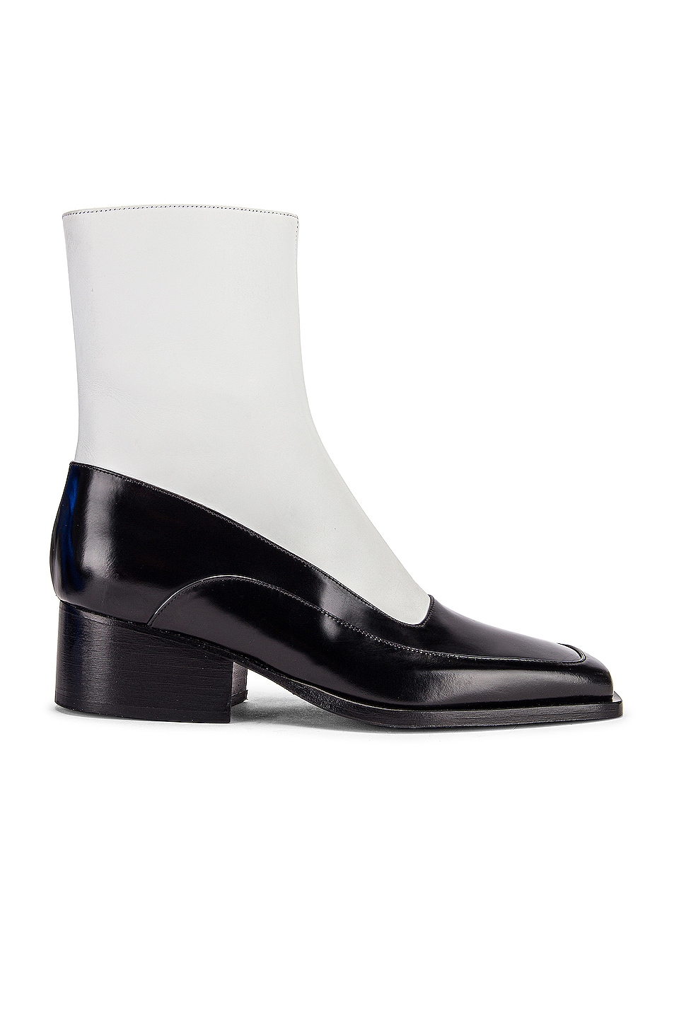 Image 1 of Y/Project 19508 Fitted Ankle Boot in Black & White