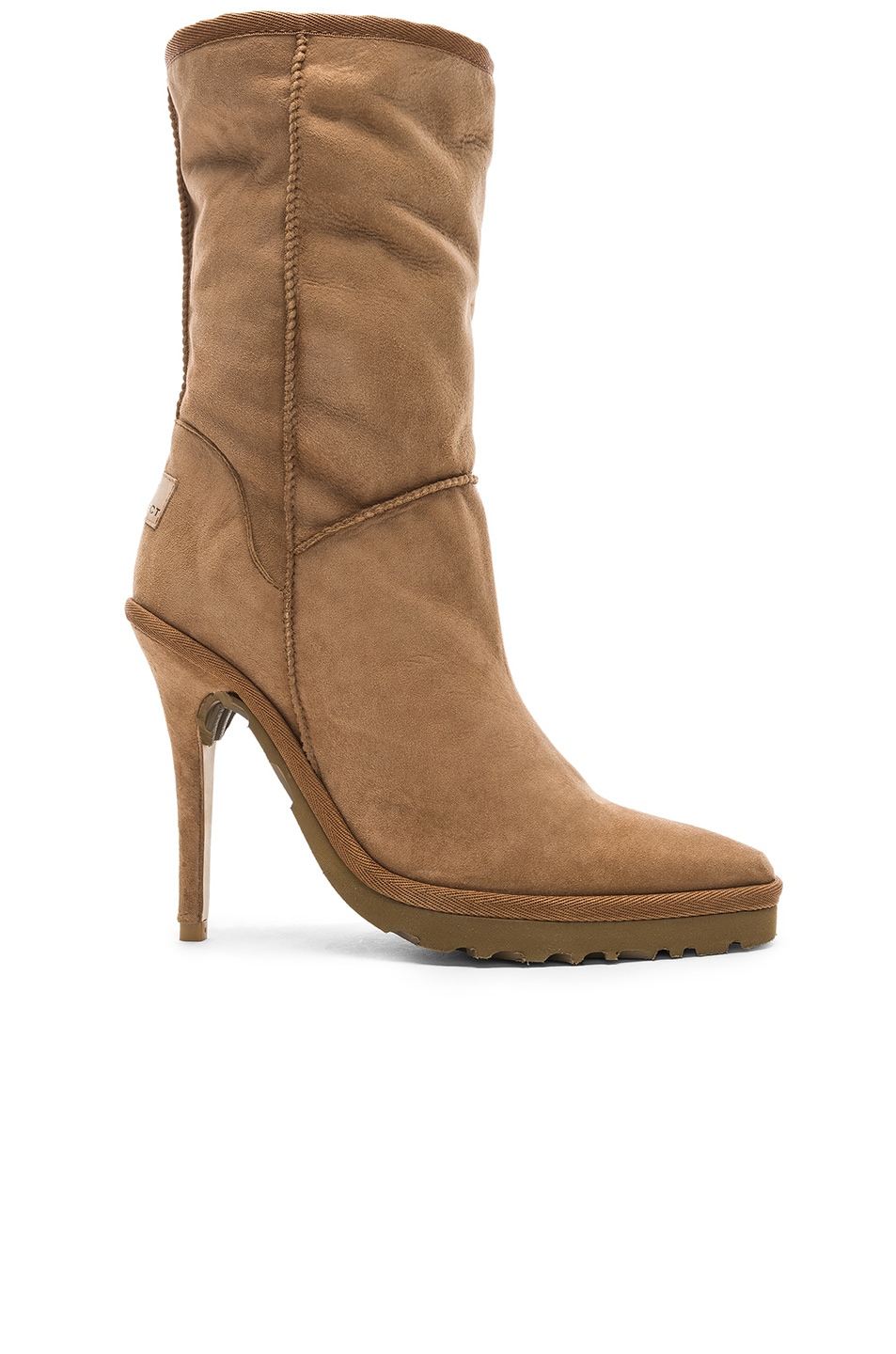 Image 1 of Y/Project Sheepskin Ugg Ankle Boot in Beige