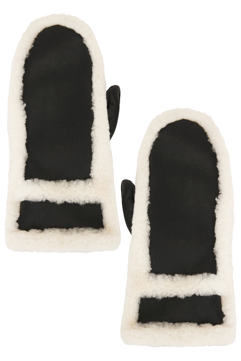 Yves Salomon Merino Mittens In Black