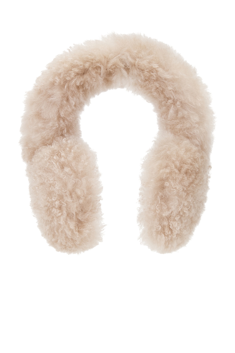 Yves Salomon Lamb Shearling Earmuffs In Neutral