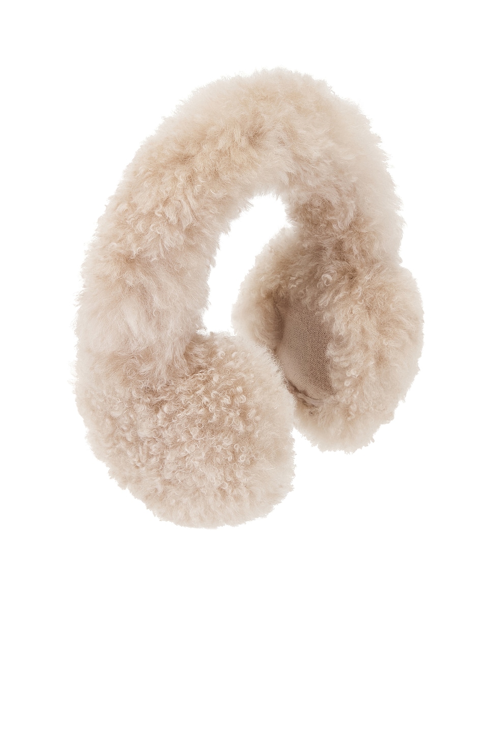 Yves Salomon Lamb Shearling Earmuffs In Neutral