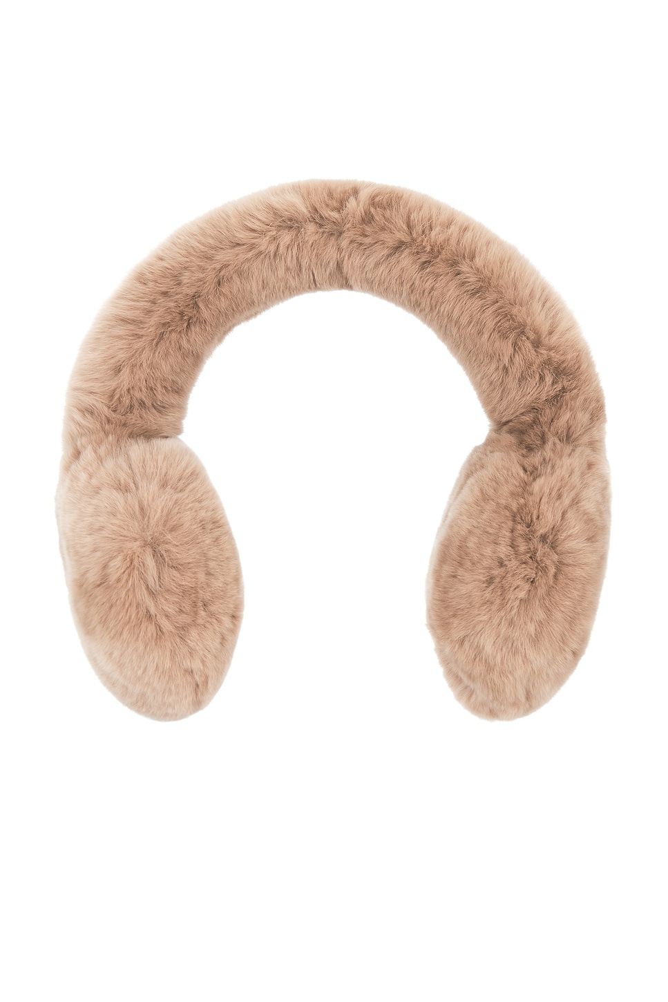Yves Salomon Rex Rabbit Earmuffs In Brown