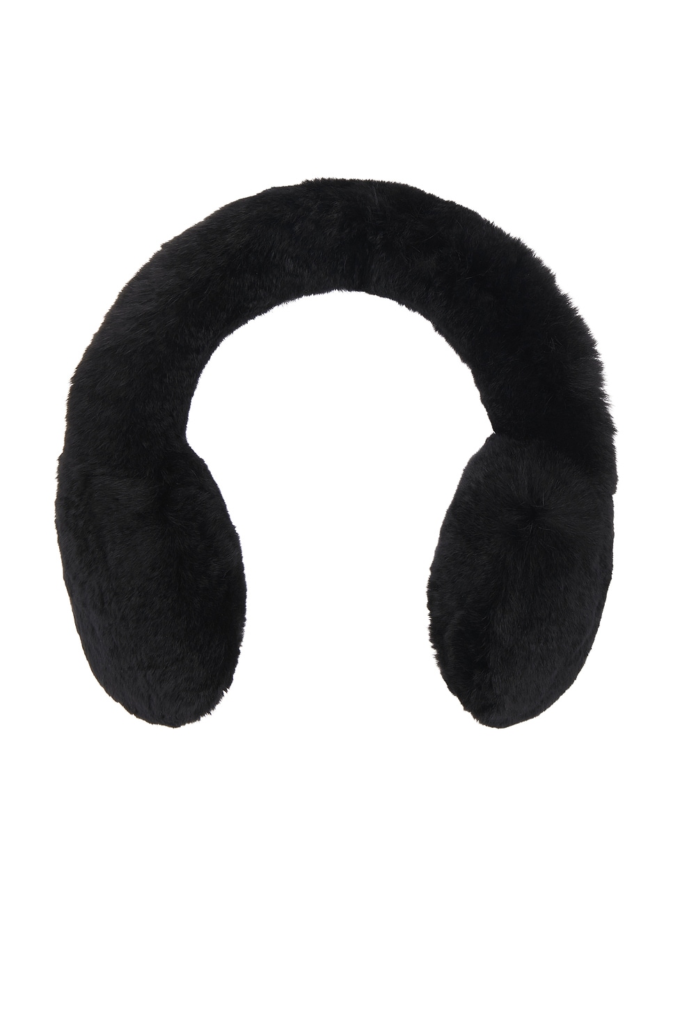 Yves Salomon Rex Rabbit Earmuffs In Black